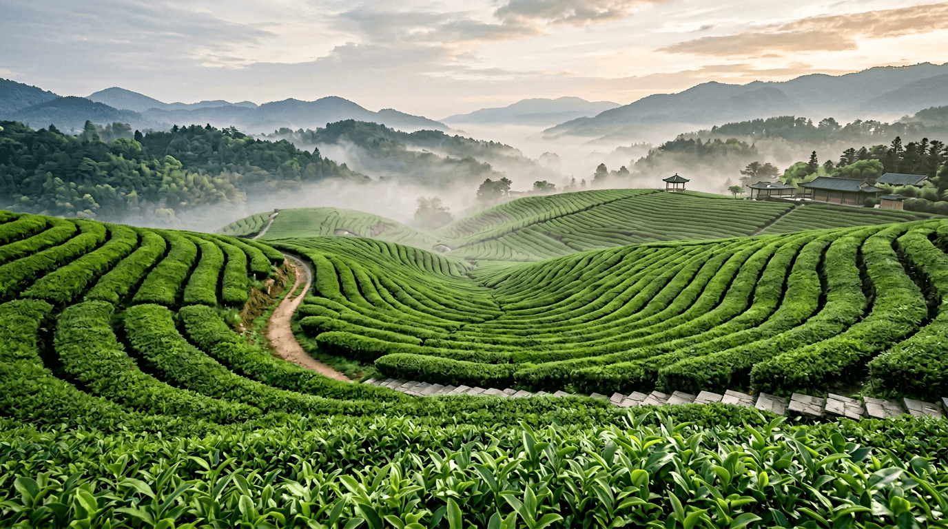 Plantaciones de té en Asia — orígenes de los tés PureTea